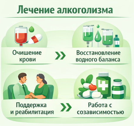 лечение алкоголизма в Сальске этапы
